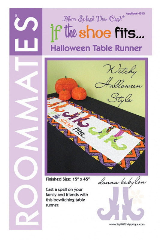 If the Shoe Fits ... Halloween Table Runner Pattern - 15" x 45" Finished Halloween Quilt Pattern