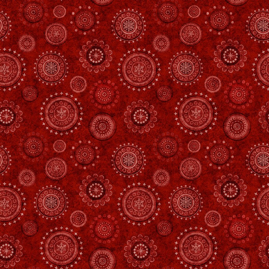 Medallions in Brick from Holly Jolly for QT Fabrics - 1/2 Yard