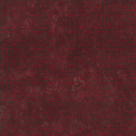 Grand Lake by Janine Burke for River's Bend - Half Yard Modern Basketweave Red on Brown