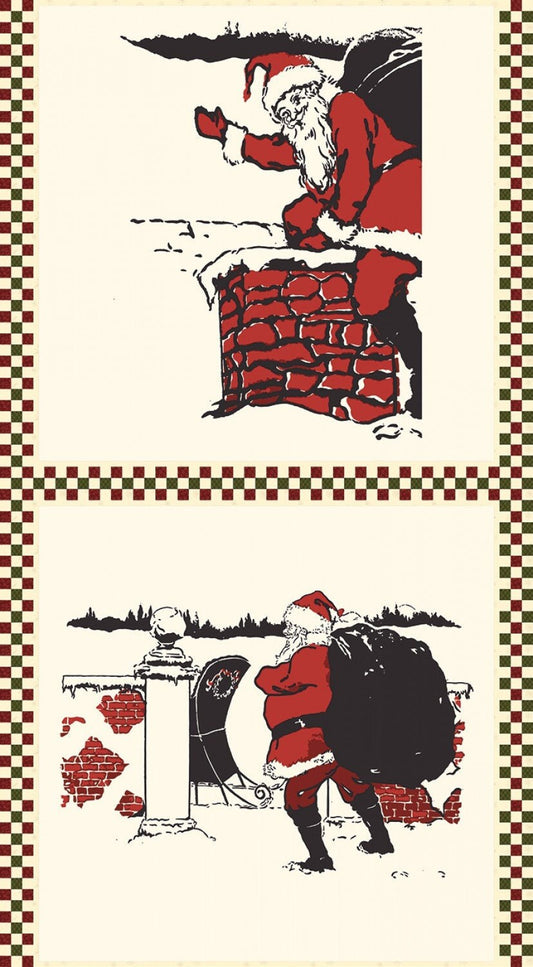 Christmas at Buttermilk Acres from Riley Blake Designs - 24" x 44" Santa Claus Panel
