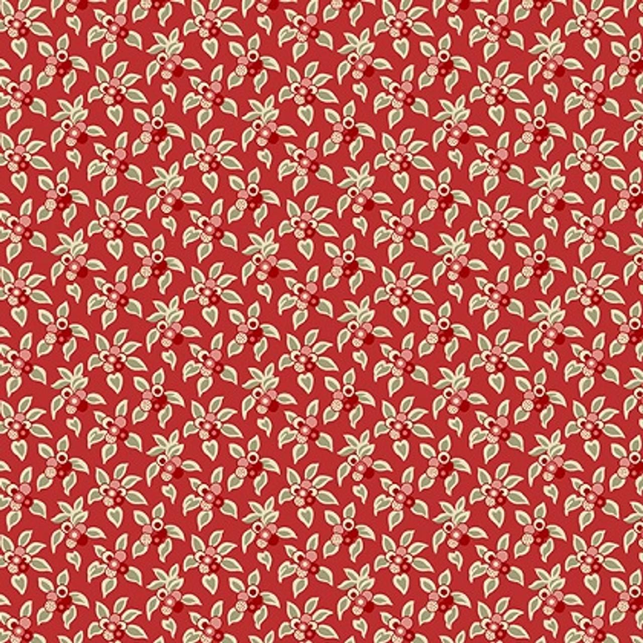 Plumeria in Lava from Tradewinds by Renee Nanneman for Andover Fabric - Half Yard - A-813-R