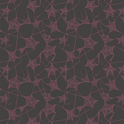 Sweet 'n Spookier from Art Gallery Fabrics - 1/2 Yard Web of Scares - Halloween Spider Webs