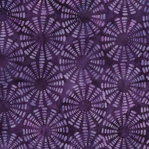Sonic in Purple Hyacinth from Heavy Metal for Island Batik- 1/2 Yard Concentric Circles