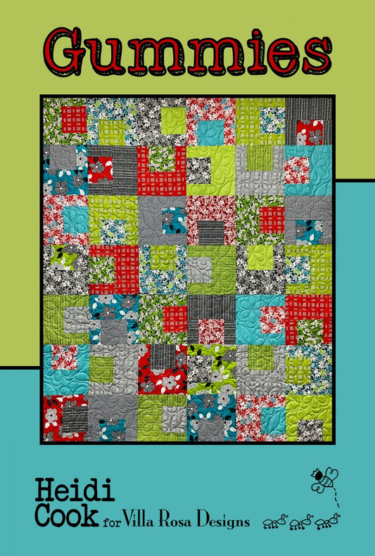 Gummies Quilt Pattern by Heidi Cook for Villa Rosa Designs - 10" Square Friendly - 51" x 59" Finished