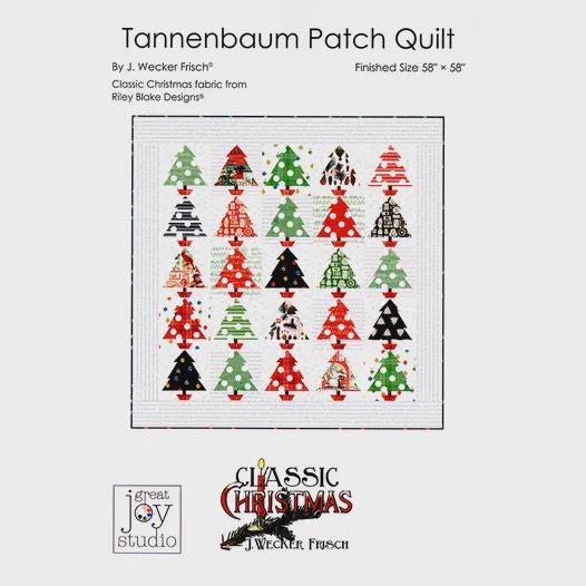 Tannenbaum Patch Quilt Pattern from Great Joy Studio - 58" x 58" Beginner Quilt Pattern