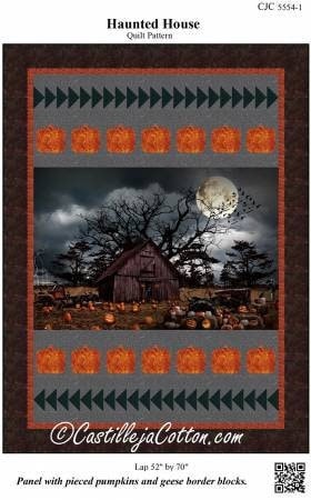 Haunted House Pattern from Castilleja Cotton - Quilting Pattern - 52" x 70" Lap Quilt