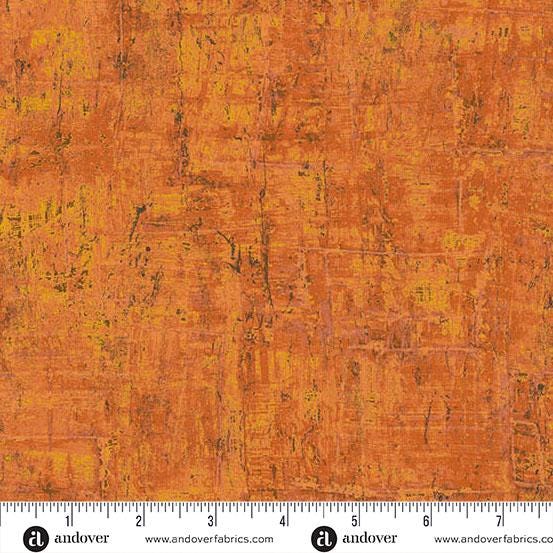 Nitty Gritty by Jordan Fabrics for Andover - 1/2 Yard Nectarine - Orange Blender - A-1434-LO