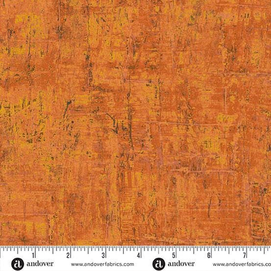 Nitty Gritty by Jordan Fabrics for Andover - 1/2 Yard Nectarine - Orange Blender - A-1434-LO