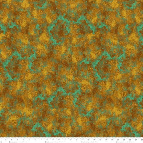 Crow-Mazing from Henry Glass - 1/2 Textured Blender - Ochre, Green