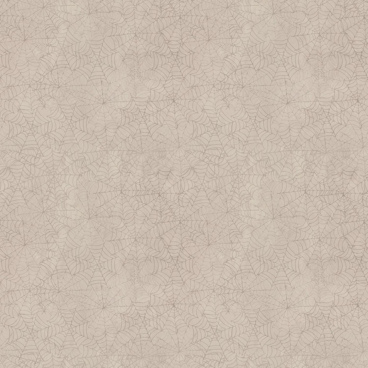 Faboolous from Clothworks - 1/2 Yard Khaki Spider Webs - Halloween Webs