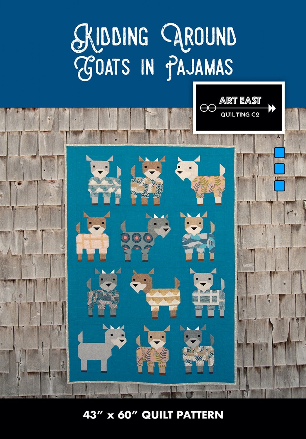 Kidding Around Goats in Pajamas Quilt Pattern from Art East Quilting Company - 43" x 60" Lap Quilt Pattern