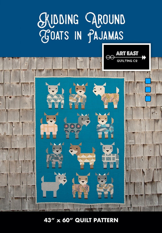 Kidding Around Goats in Pajamas Quilt Pattern from Art East Quilting Company - 43" x 60" Lap Quilt Pattern