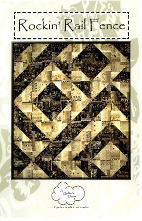 Rockin' Rail Fence by A Quilter's Dream - 72" Square Quilt Pattern - Jelly Roll Friendly