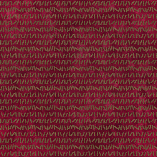 Grand Lake by Janine Burke for River's Bend - Half Yard Sienna Sticks on Red Modern Fabric