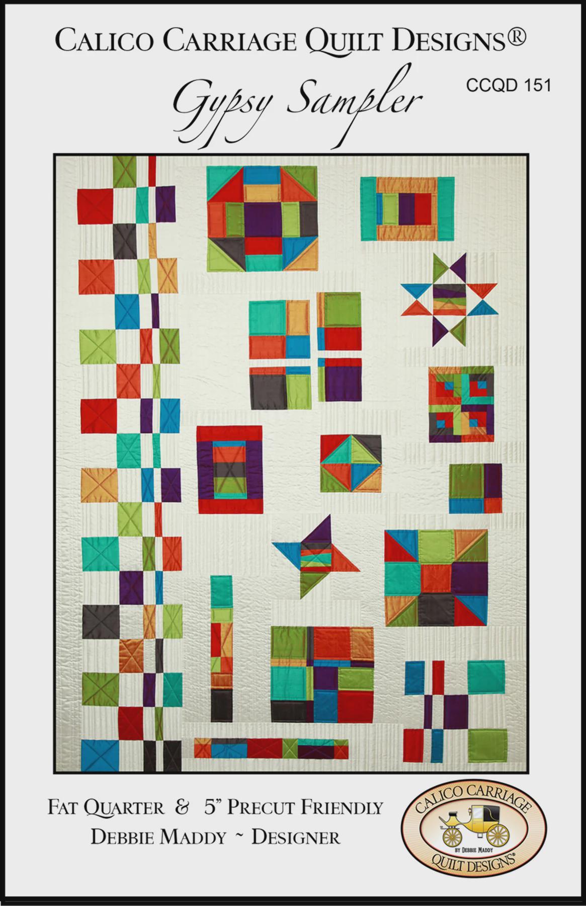 Gypsy Sampler by Calico Carriage - Quilting Pattern - Multi Size - Fat Quarter Friendly - Precut Friendly