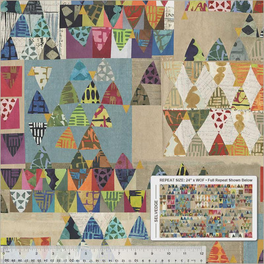 Open Space from Stenographers Notebook by Marcia Derse for Windham Fabrics - 24" panel