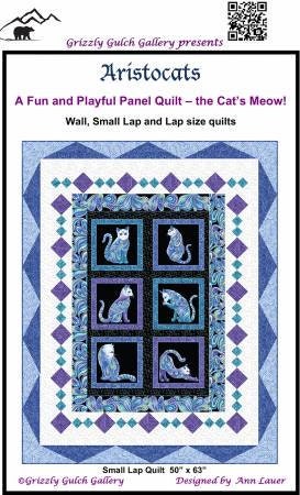 Aristocats Quilting Pattern from Grizzly Gulch Gallery - Panel Friendly Pattern in 3 Sizes - Panel quilt pattern