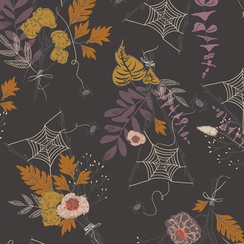 Spooky 'n Sweet from Art Gallery Fabrics - Half Yard of Cast a Spell Halloween Floral