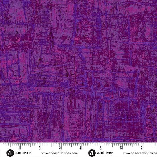 Nitty Gritty by Jordan Fabrics for Andover - 1/2 Yard Dark Violet - Purple Blender - A-1434-P