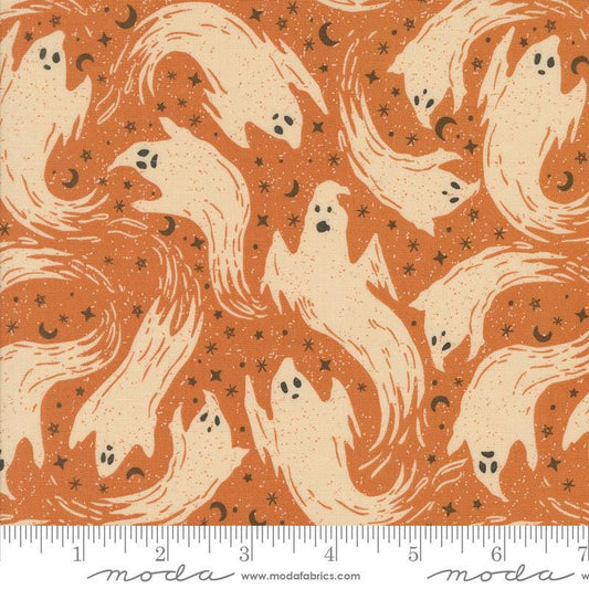 Home Sweet Haunt from Moda Fabrics - 1/2 Yard and 1 Yard Pre-Cuts Only Ghostly Ghost Pumpkin - Halloween Ghosts