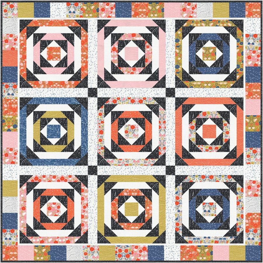 Sale 25% Off - The Path Ahead Quilt Pattern by Natalie Crabtree for Gingiber - Instructions for 76" Square Quilt