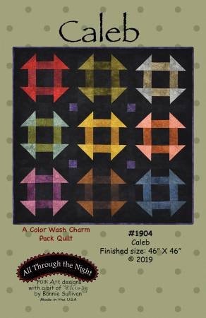 Caleb Quilt Pattern from All Through the Night Quilting - Paper Pattern for 45" Square Wall Quilt