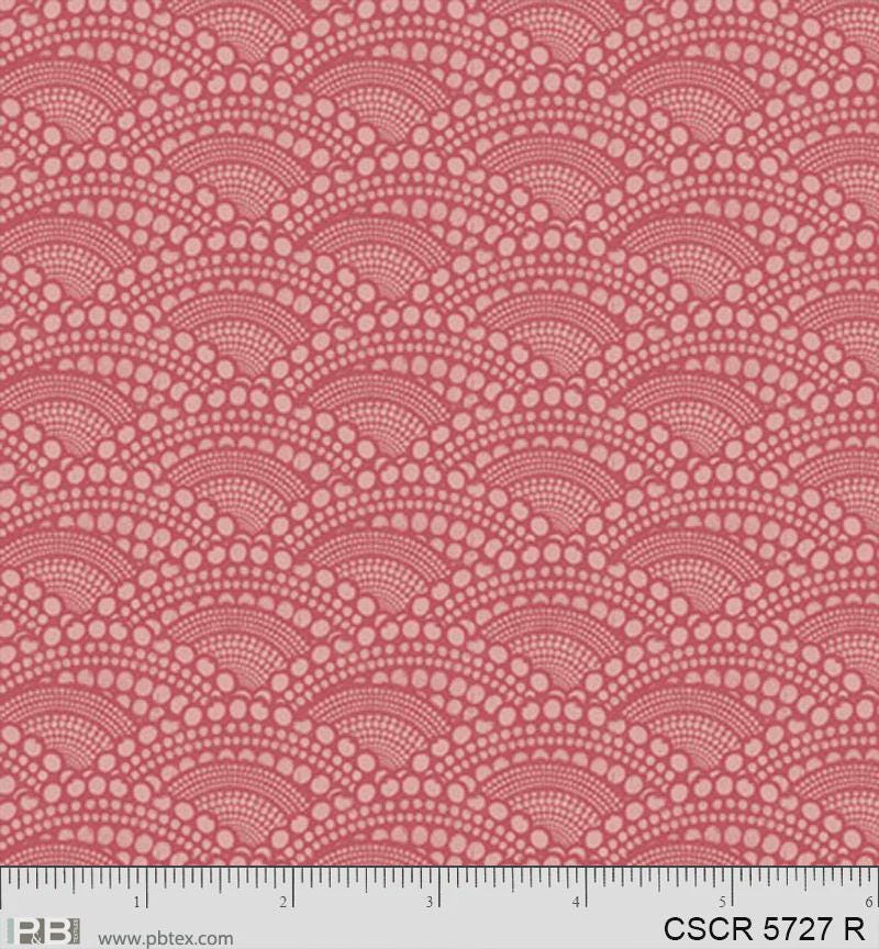 Dotty Scallops from Chicken Scratch for P&B Textiles - 1/2 Yard Layered Pink Scallops