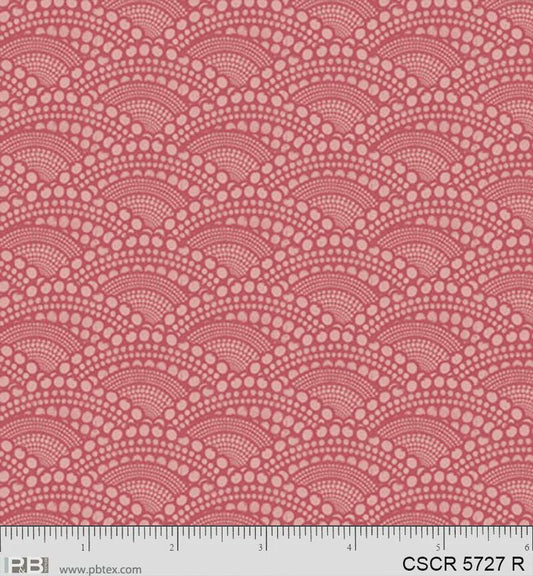 Dotty Scallops from Chicken Scratch for P&B Textiles - 1/2 Yard Layered Pink Scallops