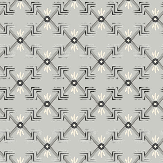 Blanket Grey from Tangent by Andover Fabrics - 1/2 Yard - Grey Modern Geometric