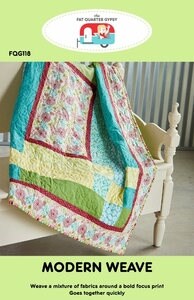 Modern Weave Pattern from the Fat Quarter Gypsy - 3 sizes: Lap 57" x 73", Twin 69" x 89", and Full 85" x 89"