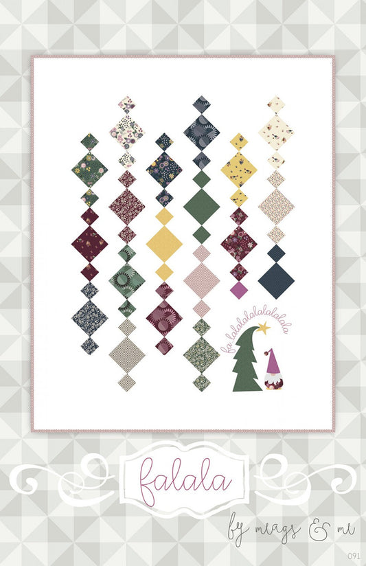 Falala Quilt Pattern from Meags and Me - 52" x 65" Finished Modern Christmas with Gnome