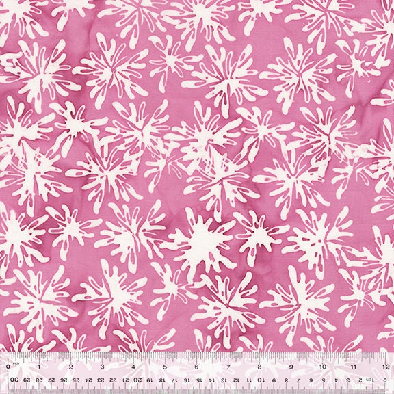Pixie Batiks from Anthology Batiks - 1/2 Yard Blooms Taffy - Pink Flower Batik