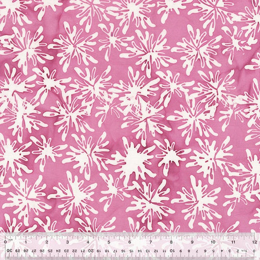 Pixie Batiks from Anthology Batiks - 1/2 Yard Blooms Taffy - Pink Flower Batik