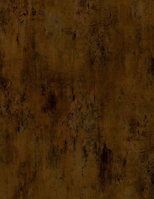 Essentials Vintage Texture from Wilmington Prints - Half Yard Dark Chocolate Distressed Blender - Brown Blender - 89233-229