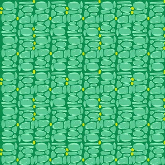 Pebble Print in Teal from Studio Palettes by River Bend - Half Yard of Aqua Colored Pebbles on Teal