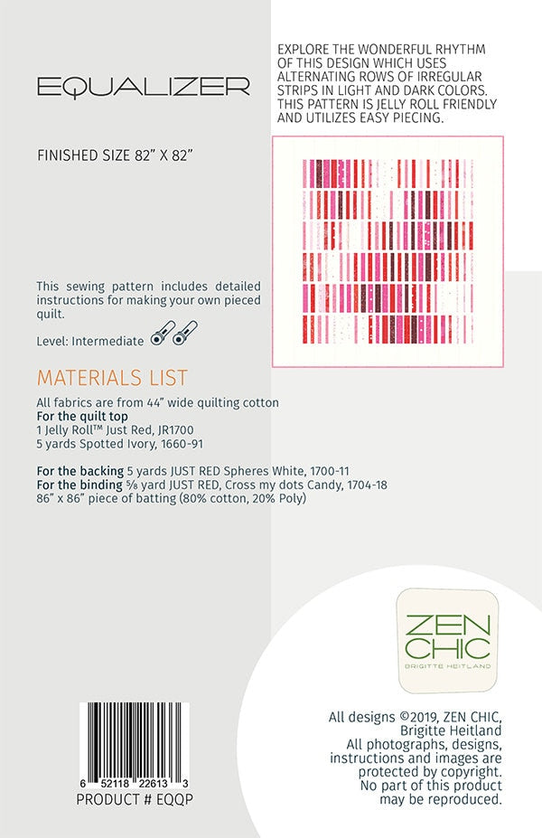 The Equalizer by Zen Chic - Modern Jelly Roll Friendly Quilt Pattern