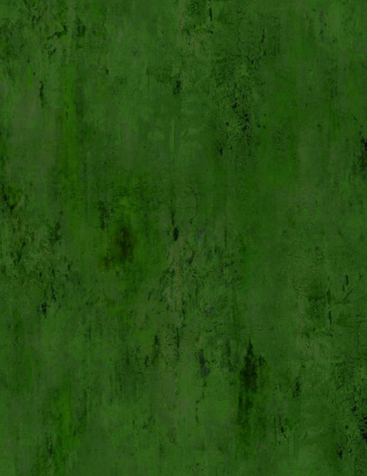 Essentials Vintage Texture from Wilmington Prints - Half Yard Forest Green Distressed Blender - 89233-779