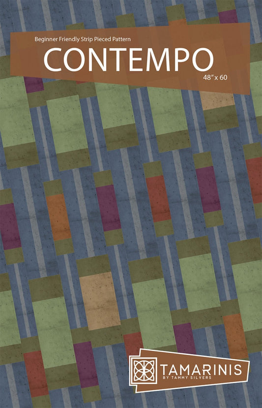 Contempo Quilt Pattern from Tamarinis by Tammy Silvers - 48" x 60" Finished Pattern - Beginner Modern Quilt