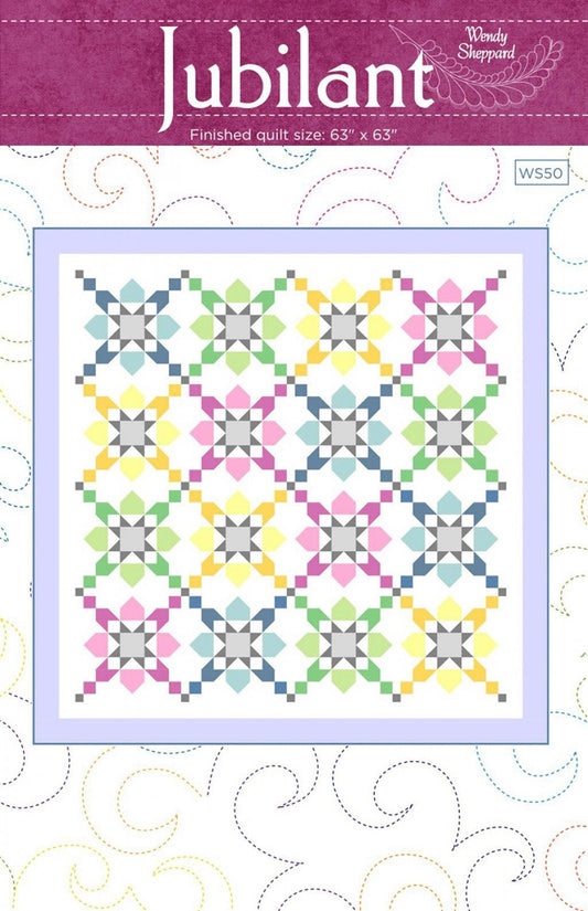 Jubilant Quilt Pattern from Wendy Sheppard - 63" Square Pattern