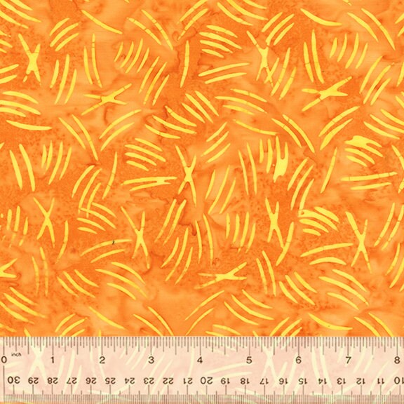 Cat Nap from Anthology Batiks - 1/2 Yard Cat Scratch Sunburst - Yellow Gold Batik