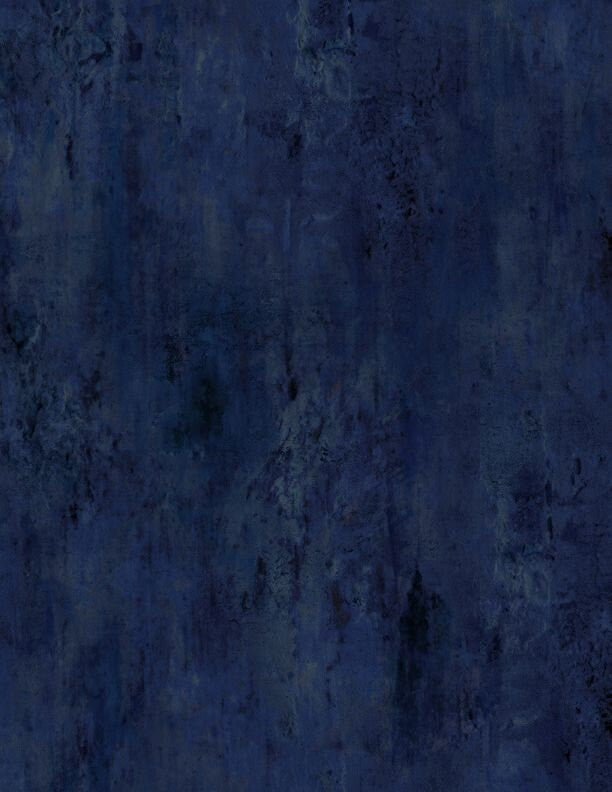 Essentials Vintage Texture from Wilmington Prints - 1/2 Yard Navy Distressed Blender - 89233-499
