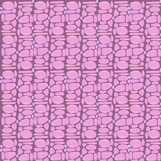 Pebble Print in Pink from Studio Palettes by River Bend - Half Yard of Pink Pebbles on a Dark Pink Back
