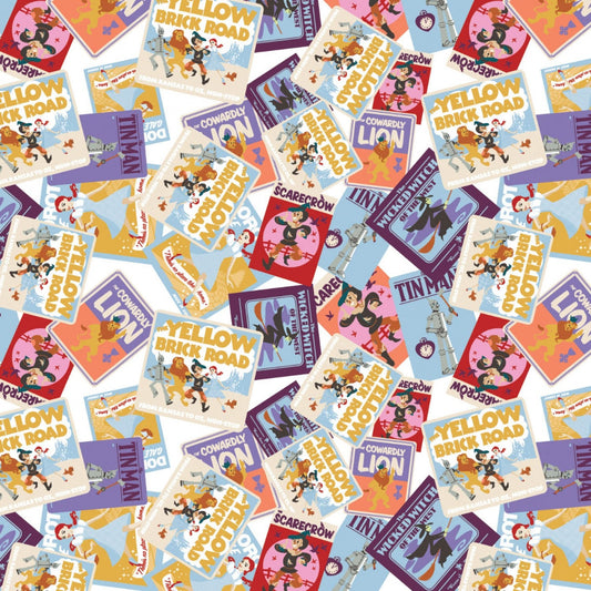 Wizard of Oz from Camelot Fabrics - 1/2 Yard Postcards - Cowardly Lion, Scarecrow, Tin Man