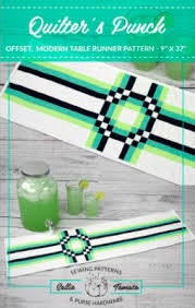 Pattern Quilter's Punch Modern Table Runner 9" x 37" from Sallie Tomato