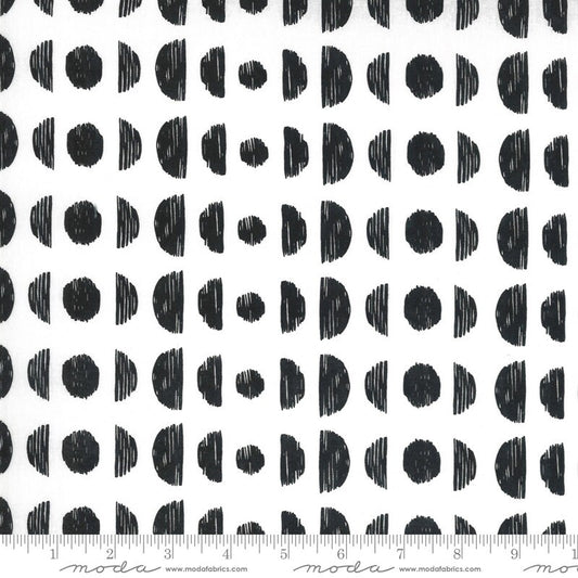 Illustrations Paper from Moda Fabrics - 1/2 Yard Moon Phases Black on White