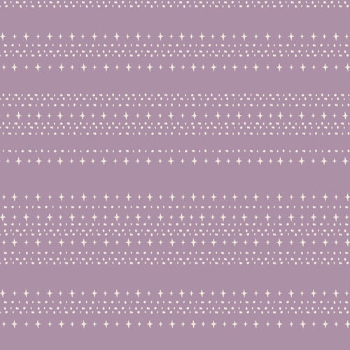Spooky 'n Sweet from Art Gallery Fabrics - Half Yard Stars Aligned Halloween Stripe Orchid
