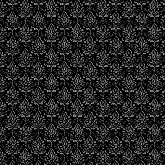 Holiday Greetings from Windham Fabrics - 1/2 Yard Black Damask
