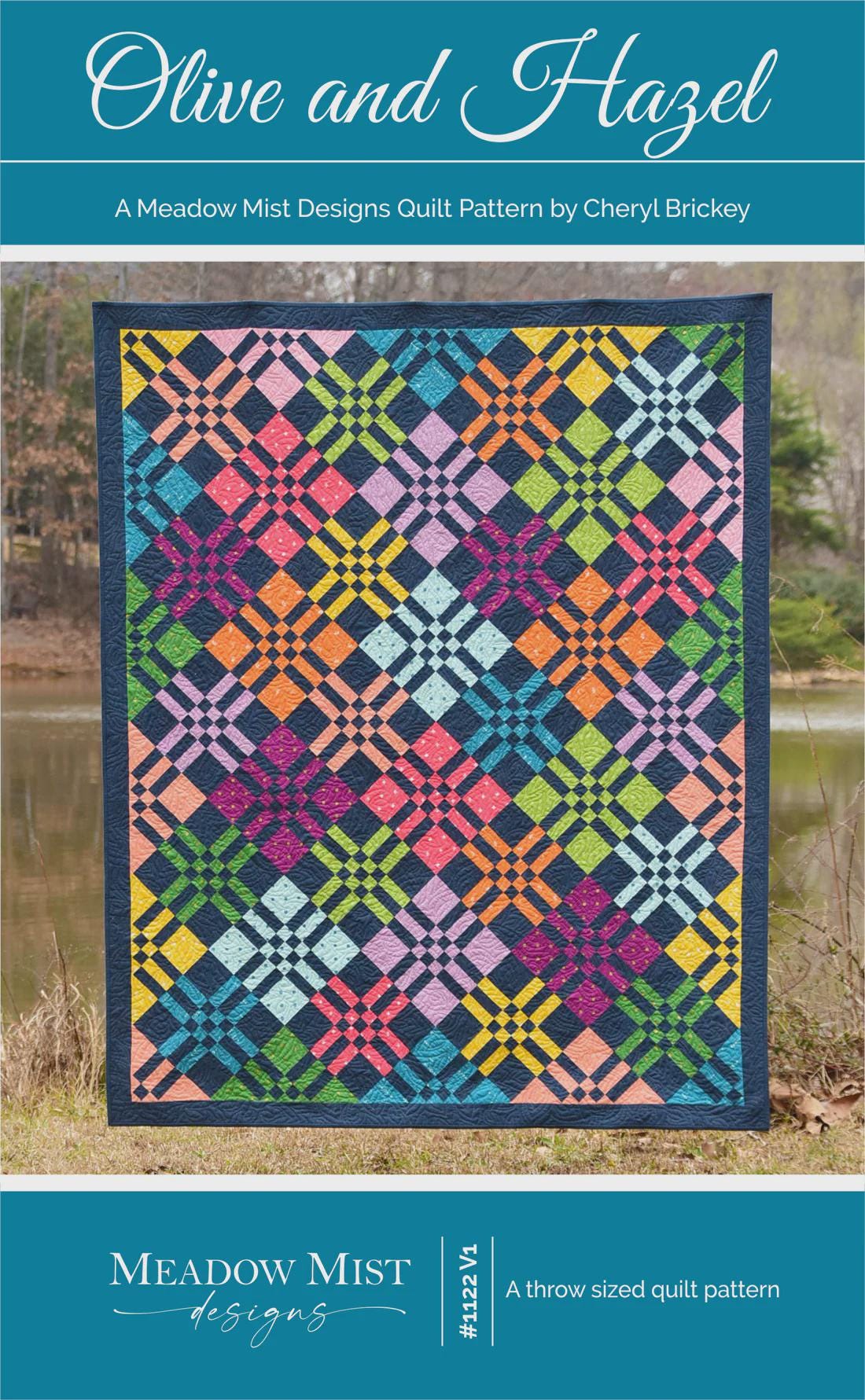 Olive and Hazel Quilt Pattern from Meadow Mist Designs - 55.5" x 68"