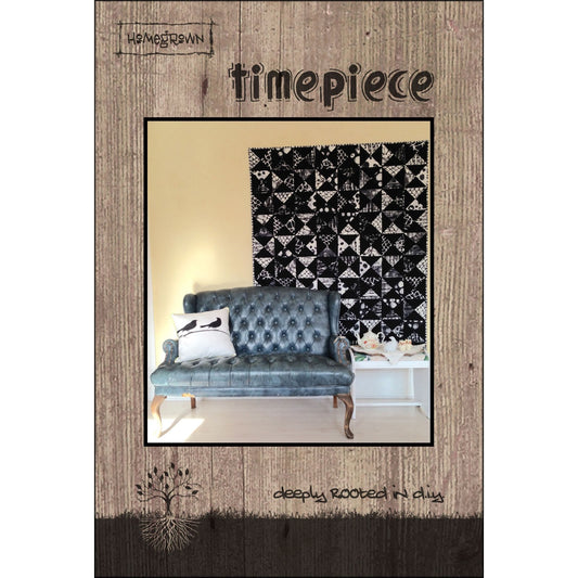 Sale 25% Off - Timepiece from Villa Rosa Designs - Paper Pattern for 56" x 70" Quilt - Postcard Size Pattern