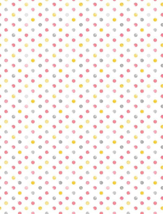 Painting Paris from Wilmington Prints - Half Yard Polka Dots on Creamy White